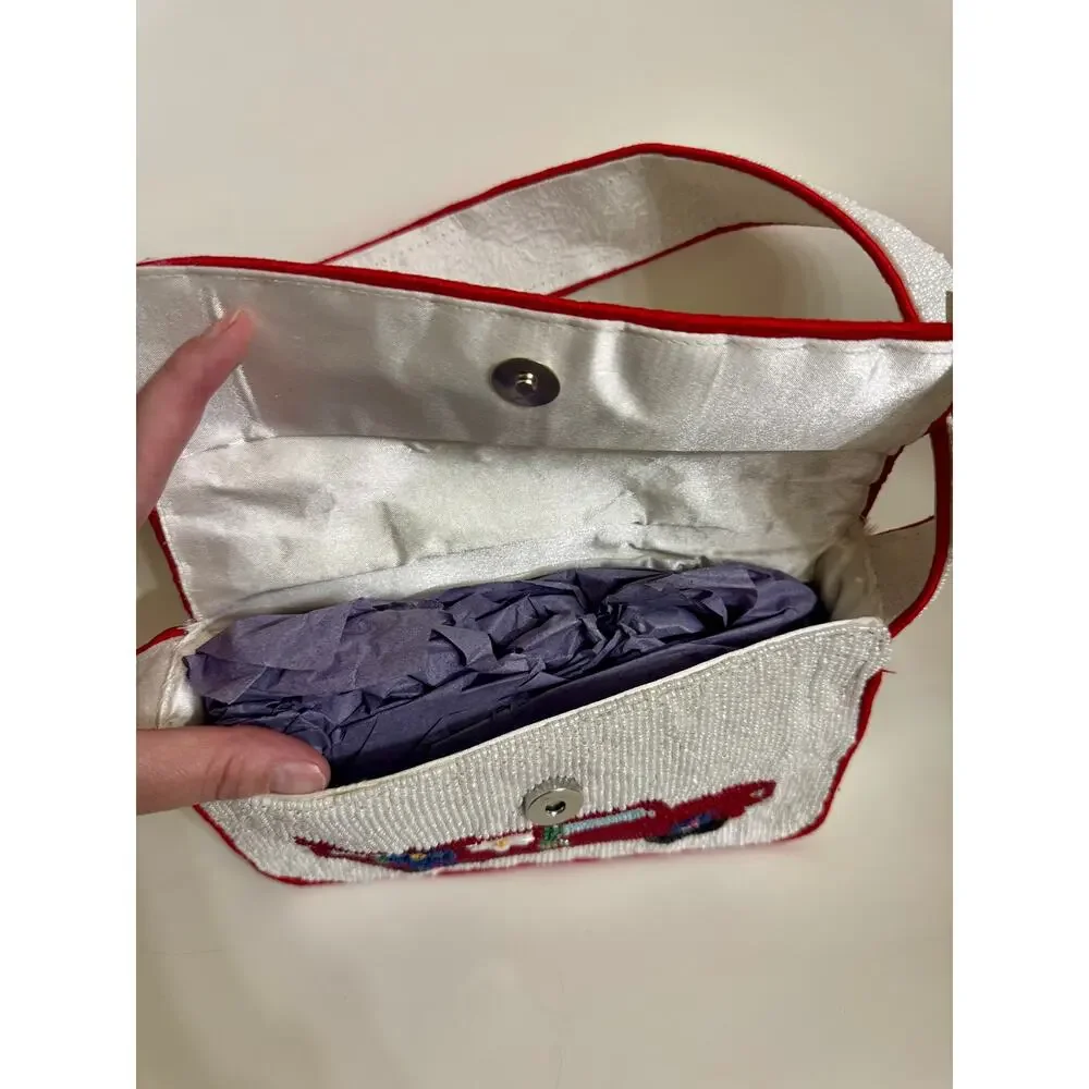 Sol & Mer Beaded Americana Truck Shoulder Bag Novelty Purse NWT